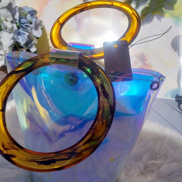 Clear iridescent clutch bag - Picture 3 of 3